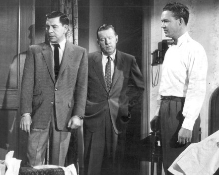 Jack Webb as Joe Friday and Ben Alexander as Frank Smith portrayed detectives on the popular television series Dragnet in the 50s.